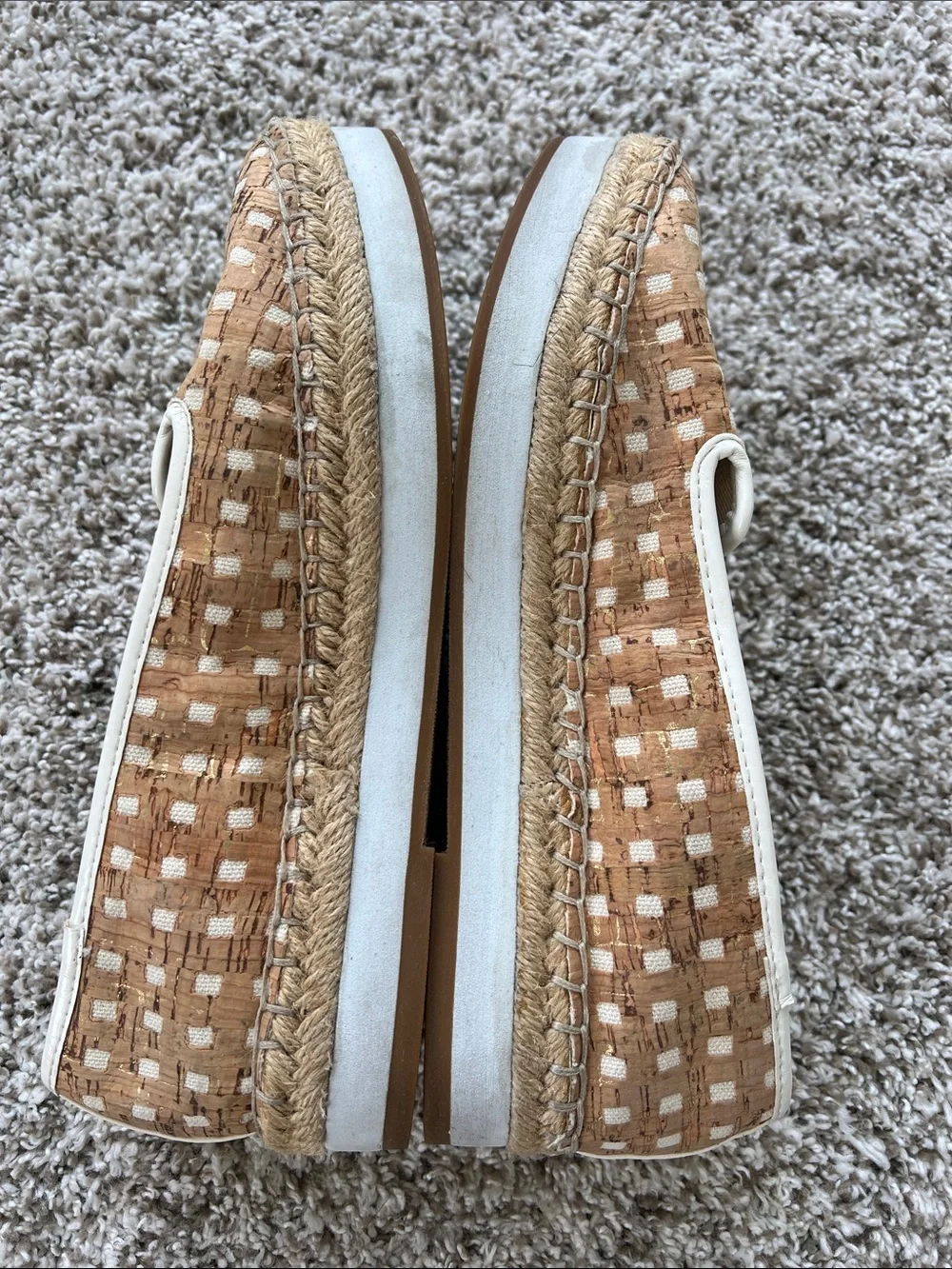 Sandra Robert’s Women's Woven Ellie Platform Espadrille Sandals Size 8